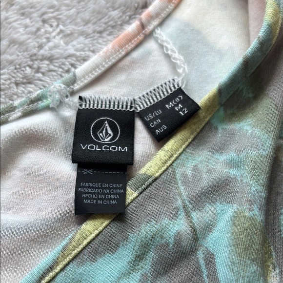 Volcom Orange Fitted Crop Top T-Shirt - Picture 6 of 7